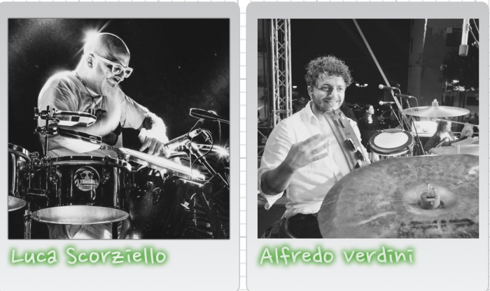 Luca Scorziello e Alfredo Verdini docenti di percussioni presso Scuola di Musica Mediterranea a Reggio Calabria